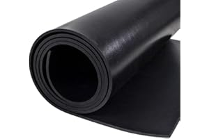 Nisorpa Smooth Rubber Matting Roll Non Slip SBR Rubber Sheet Roll, 300 x 100 cm Heavy-Duty Garage Flooring Mats 3mm Thick, Ideal for Shed, Gym, Garage Workshop, Easy to Cut, Black