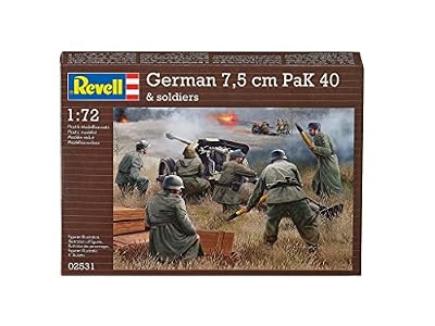 Revell - 02531 - Pak 40 Allemands Avec Soldats - 32 Pièces - Échelle 1/72
