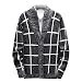 Produktbild Herren Kariert Strickwaren Cardigan College Softshell Jacke Wollpullover Strickjacke Hip Hop Sweatjacke Herbst Jacket Business Windbreaker Sportjacke Outdoorjacke Windjacke übergangsjacke