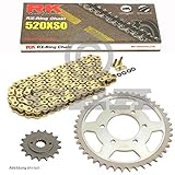 Kettenfarbe: Goldfarben Kettensatz geeignet für Ducati SS 750 91-98 Kette RK GB 520 XSO 98 offen GOLD 15/37