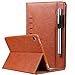 Produktbild elecfan iPad Pro 11 Hülle mit Klappe, Premium Kunstleder Unternehmen Stil Ultra Schlank Schutzhülle Hülle für Apple iPad Pro 11 2018 New iPad - Braun
