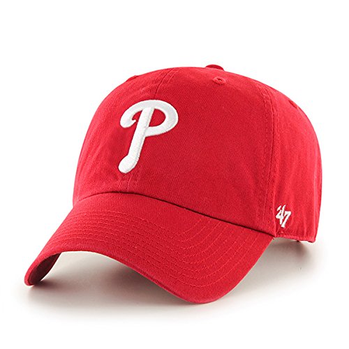47 Brand Clean Up cap Berretto, Rosso (Red/Phillies Red/Phillies), Taglia Unica Unisex-Adulto