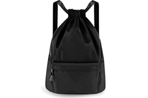 WEINSAMKEIT Turnbeutel Kordelzug Wasserdicht Sportbeutel, Stylischer Sportbeutel für Sport, Reisen Und City, Gefütterter Damen & Herren Sportbeutel mit Innentasche Und Reißverschluß-Sicherheitstasche (BIG)