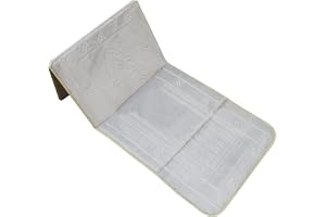 MOTIM Muslim Prayer Rug, Foldable Mat with Back Support (Grey)