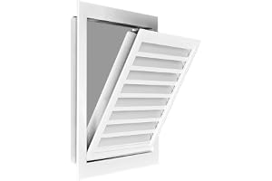 Luftventiler, lufttäcken, tegelstenar, Vit kylarventilationshuv Fläktkåpa for verkstadskök Badrumsförsörjning eller avgasrör, avtagbar åtkomstpanel i metall(450 x 450 mm (17 5/7 x 17 5/7 in))