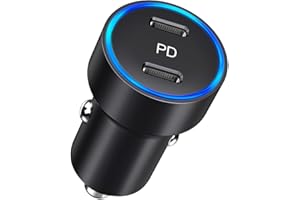 BHHB Chargeur de Voiture USB C, Chargeur de Voiture Rapide Tout métal 40W 2 Ports pour iPhone 15/14/13/12, Double Chargeur de Voiture 20W Type C PD pour iPhone Pro Max/XS/X/XR, Galaxy S23/S20, AirPods