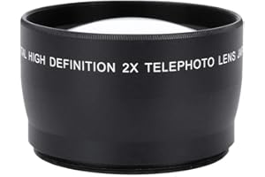 MUGAST Telephoto Lens,2X Magnification Teleconverter for Cameras Accessory,Universal Telephoto Lens for 58mm Diameter,18-55mm Focal Length Lens.