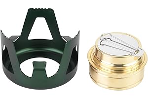 VGEBY Spirit Burner, Alcohol Stove Mini Spirit Burner, Camping Mini Cocina Estufa Horno con soporte (Verde)