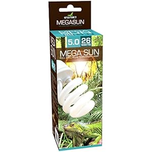 Reptiles Planet Beleuchtung Mega Sun UVB 5,0Lampe 26W 5% UVB 30% UVA