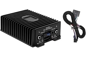 Giyofom Amplificador de Potencia de Audio de 4 Canales, 12 V, 80 W X 4, Clase A/B, Procesador de Sonido Digital para Reproductor de Coche Android.