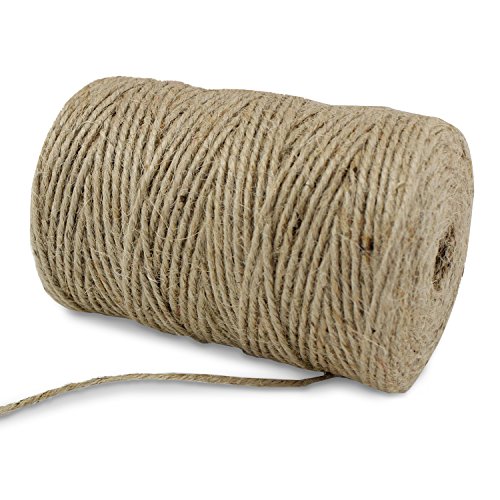 PsmGoods® Jute-Schnur-Schnur-Schnur Natur hessischen Burlap Twine Seil für rustikale Hochzeit Weihnachtsdekorationen Floristik DIY Dekor-Spielzeug-Handwerk (Cord 100m)