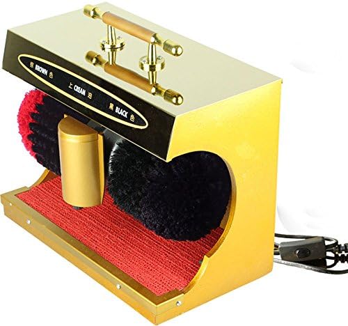 ZZHF Shoe polisher Automatic sensor Vertical shoeshine Household dual motor electric shoe brush machine Size optional 3 colors available Shoe polisher ( Color : Gold )