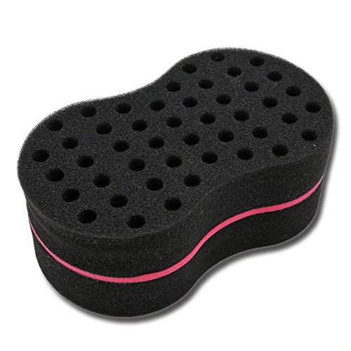 Nirvana Spazzola per Capelli Ricci in Spugna, Nero, per Dread Lock, Afro Loc, 46/22 Fori