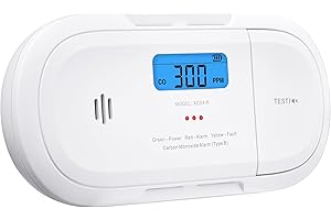 X-Sense Carbon Monoxide Detector, 5-Year Replaceable Battery Carbon Monoxide Alarms for Home, Digital LCD Display CO Alarm Detector, Peak Value Memory, XC04-R