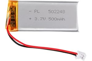 HOSIFIY Akumulator 3,7 V Lipo, 3,7 V 500 mAh 502248 litowo-jonowy litowo-polimerowy z przyłączem 2P-PH o rozstawie 2,0 mm