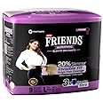 Friends UltraThins Slim Fit Adult Diapers (Dry Pants) for Women - Large – 9 Count - with thin design, peach colour, and anti-rash - Waist Size 30-56 Inch ;76-142 cm