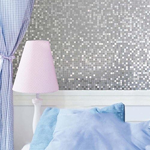 Zanbringe 17.7x78.7 Inches(45x200CM) Non-Adhesive Mosaics Static Cling Privacy Window Film