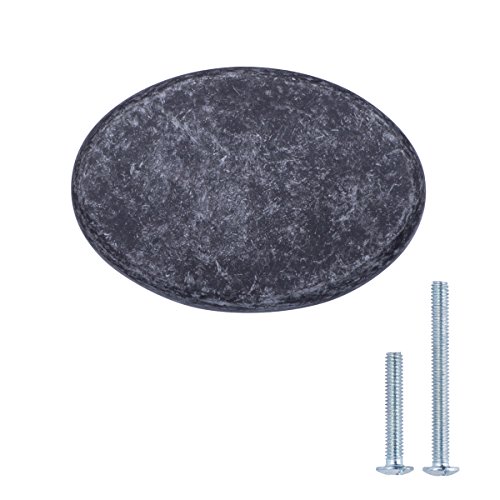 AmazonBasics - Schubladenknopf, Möbelgriff, flach, rund, Durchmesser: 3,66 cm, Antik-Silber, 10er-Pack AmazonBasics - Schubladenknopf, Möbelgriff, flach, rund, Durchmesser: 3,66 cm, Antik-Silber, 10er-Pack