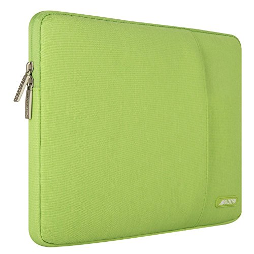 MOSISO Polyester vertikalen Stil Wasserabweisend Laptop Sleeve Case Bag Hülle Schutzhülle Notebook Tasche Schutzabdeckung für 13-13.3 Zoll MacBook Pro, MacBook Air, Notebook Computer, Greenery - 2