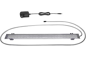 M&M Cage Company HappyBird Bird Lamp with Nibble Protection, Full Spectrum LED Daylight Lamp for Birds, for Parrots, Budgies and Other Birds with Hook Beak, Length: Approx. 60 cm (24 Inches)