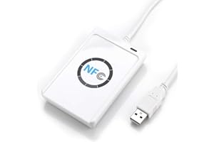 AKOZON Outla Reader Writer, Nfc ACR122U ISO 14443A / B Writer, 424 Kbps Prędkości Bezkontaktowe Oprogramowanie Nfc Writer w Kolorze Białym Karta IC z Komputerem