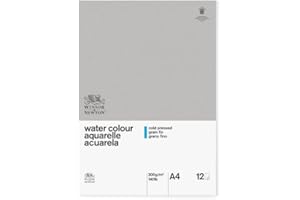 Winsor & Newton Papel para acuarela Clásico de celulosa, bloc engomado, 300 g A4