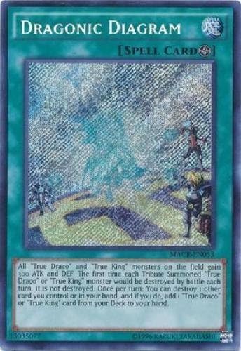 YuGiOh : MACR-EN053 , Unlimited Edition , Dragonic Diagram Secret Rare Card
