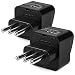 Produktbild kwmobile 2x Reiseadapter Italien Typ-L - Universal Reise Adapter zu Typ L Steckdose in z.B. Italien Kanarische Inseln - Stromadapter Urlaub