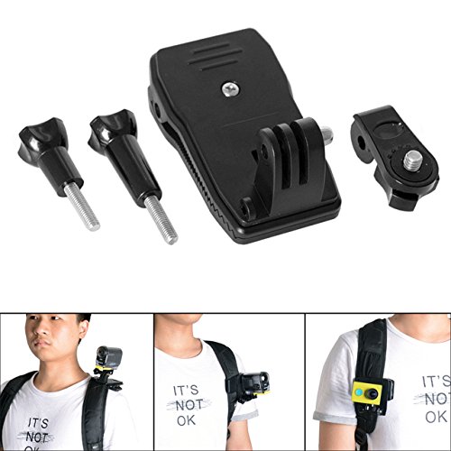 Fantaseal® Action Caméra Sac Support Kit Sac Clip Backpack Clip Backpack Support Ceinture Clamp Mini Sac Clamp Sac Mount bacpac...