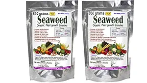 TSR Organic Fertilisers & Pesticides Seaweed granules (850 + 850 Grams) Multi Purpose Fertilizer for Gardening Indoor Out Door plantations