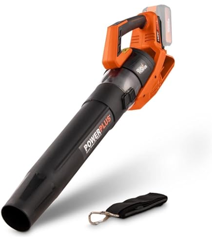 Souffleur De Feuilles Sans Fil 21 V,Souffleur à Feuilles Avec Batterie 4,0 Ah,2 Modes De Vitesse Pour L'entretien De La Pelouse,Le Soufflage De La Neige,et Le Dépoussiérage (Jaune Sans Batterie