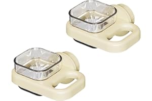 SEPTILLAR Bird Feeder, 2 PCS Plastics Bird Food Water Bowls Cups Cage Accessories for Conure, Parakeet, Budgie, Cockatiel (White)