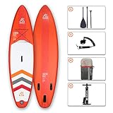 FÁCIL DE MANIOBRAR - la tabla paddle es fácil de manejar tanto para los rideres profesionales como para los principiantes en el embarque de remo. Puede sirvir para pescar, buceo, practicar yoga elegante, o simplemente disfrutar la luz del sol flotando sobre el agua