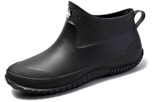 Pearleaf Wellington Rain Boots Mens Womens Outdoor Garden Wellies Boots Short Ankle Waterproof Shoes Size