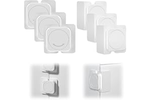 HAZMA 6 Pezzi Blocca Sportelli Per Bambini,Blocca Cassetti Per Bambini, Serrature Autoadesive Per Cassetti E Serrature Per Frigoriferi(3 Serratura Orizzontale,3 Angolo Retto)