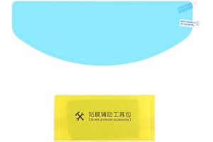 hetuioiyster Casco Moto Impermeabile Antipioggia Anti-Appannamento Lente Pellicola Trasparente Visiera Scudo Pet Trasparente