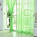 Ouneed Fashion 2 PCS Pure Color Tulle Door Window Curtain Drape Panel Sheer Scarf Valances (Green)