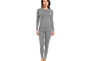 wirarpa Damski zestaw bielizny termicznej z podszewką polarową kalesony zestaw warstwy bazowej dla kobiet zima góra dół