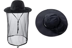 ZffXH Cappello con Zanzariera, Cappelli per Insetti da Zanzara, Cappello da Pesca Safari con Rete in Rete per Il Viso, Apicoltore Apicoltore Velo per Uomo Donna