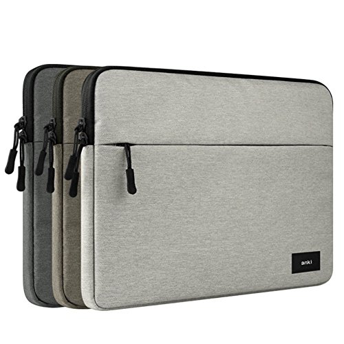 CAheadY Universal Laptop Bag for MacBook Pro 11.6/13.3/15.4 Inch Sleeve Case Pouch - Light Gray 13 Inch
