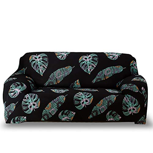 HOTNIU Elastischer Sofa-Überwürfe 1-Stück Antirutsch Stretch Sofaüberzug, Sofahusse, Sofabezug, Sofa Abdeckung Hussen für Sofa, Couch, Sessel in Verschiedene Größe und Farbe (2 Sitzer, Muster #RDYL)