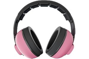 FungLam Casque Anti Bruit Bébé, cache-oreilles de bruits, pour tout-petits de 3 mois à 2 ans, Améliore le sommeil pendant les déplacements, Rose