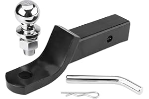 ESTINK Trailer Ball Mount - 2 Inch/50mm Heavy Duty Hitch Receiver With 6000lbs Capacity for Towing Towbar Caravan Truck