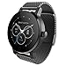 Price comparison product image Leydee Smart Watch Activity Tracker Bluetooth Heart Rate Monitor Multiple UI Pedometer Sleep Monitor Answer Call Message Reminder Smartwatch for IOS Android , black steel