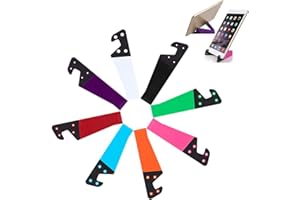 RMEET Handyhalterung,8 PCS Universeller Telefonhalter Faltbarer V-Telefonhalter aus Kunststoff im Taschenformat Tragbarer Handyständer Handy-Ständer für Tablet-Smartphones Tablets Reader Kindle
