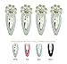 Beautiful Blue Snaps Crystal Rose Flower Snap Hair Pins Baby Girl Slides Clips Gifts B x 4