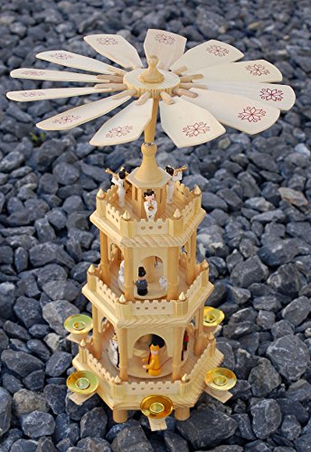 Preisvergleich Produktbild Holz-Weihnachtspyramide 3-stöckig