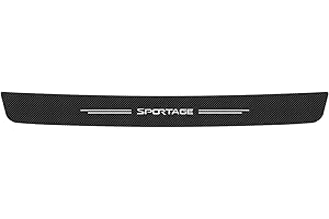 Symilov Car Rear Bumper Protector for K-ia SPORTAGE, Carbon Fiber Rear Trunk Boot Sill Plate Cover Protective Sticker Auto Decorative Styling Accessory,B