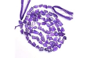 JAIPUR GEMS MART Naturale Ametista Gemma 9mm-11mm Sfaccettato Nugget Fancy Beads | 7 "Strand | Ametista semipreziose gemme rare perline burattate per gioielli