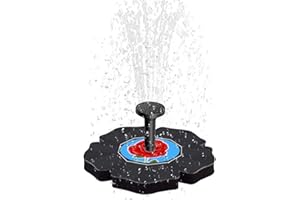 Ulalaza Solar Fountain for Bird Bath 1.4W Free Standing Floating Birdbath Water Pumps for Garden Patio Pond Pool